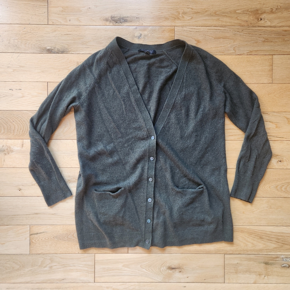 Banana Republic Merino Wool Cardigan Sweater - Mistletoe
